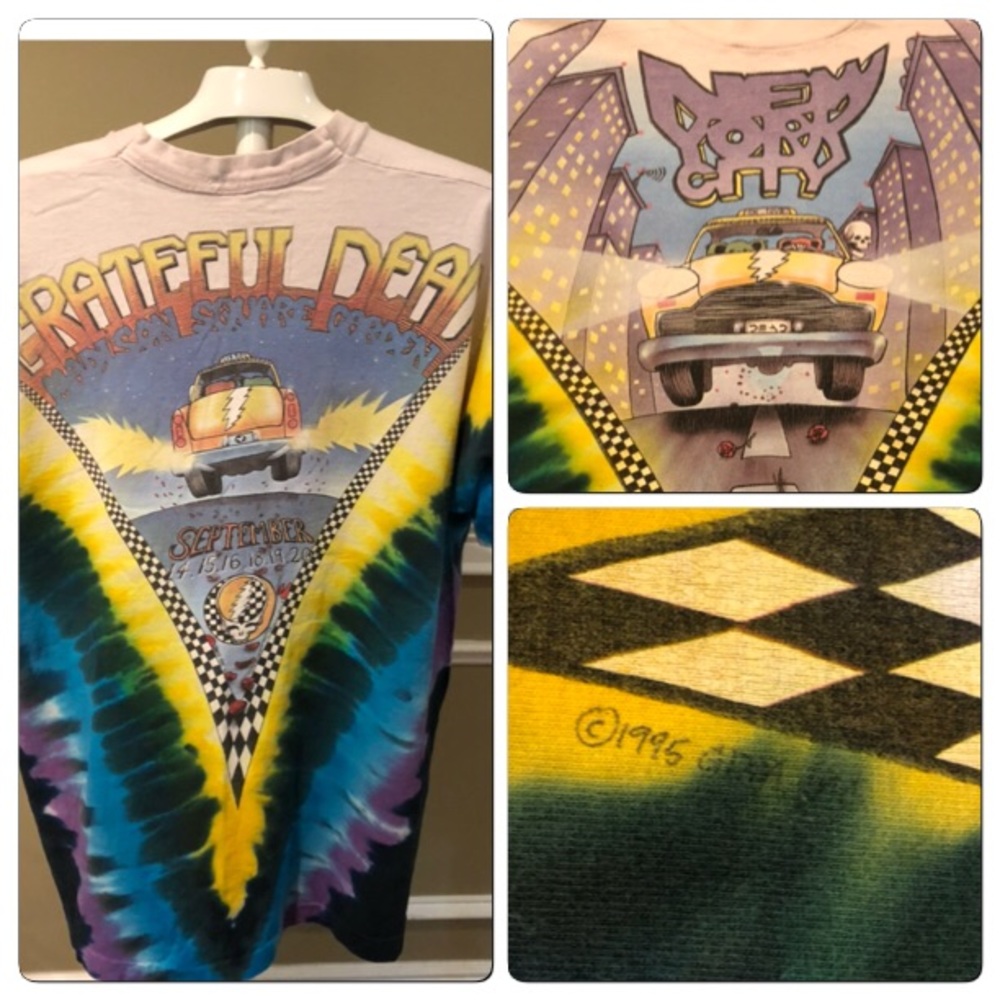 Grateful Dead Nyc Taxi Msg 1990 Tiedye Gdm 1995